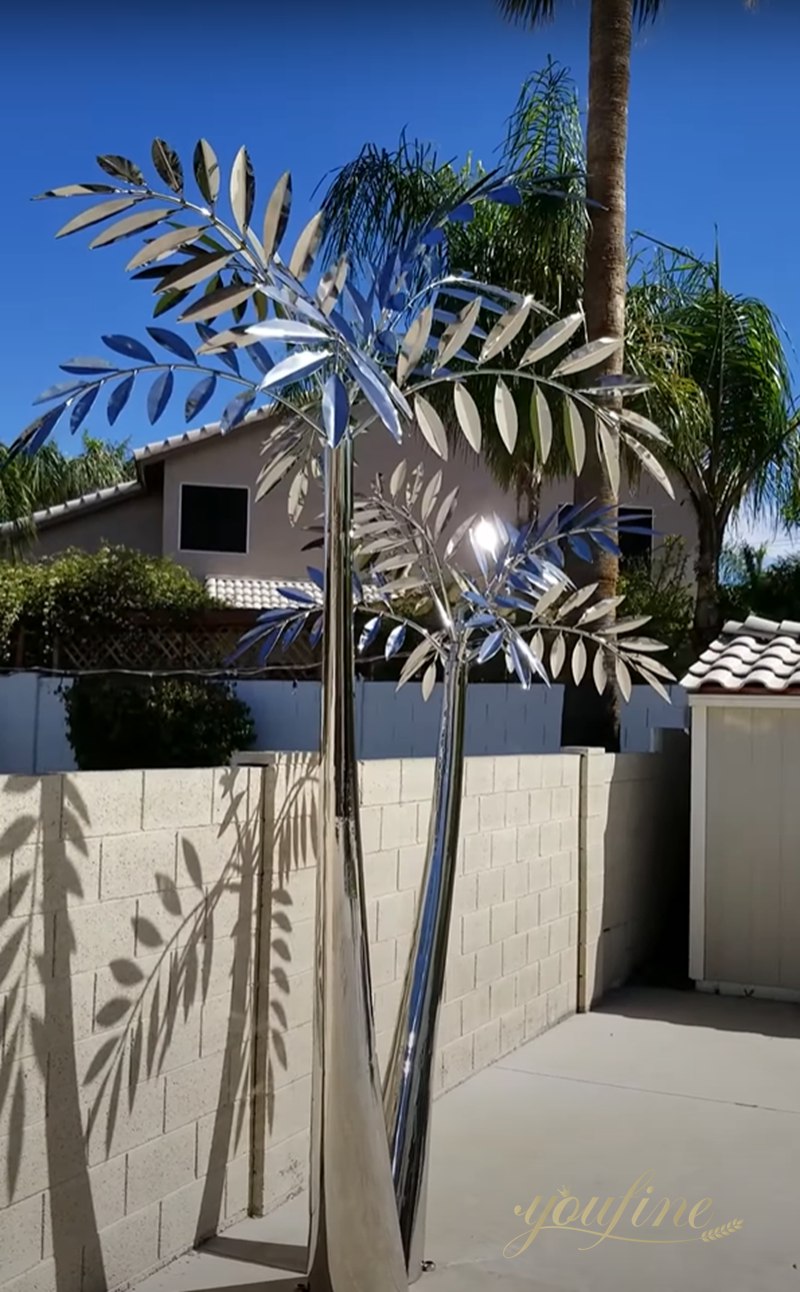 Large Outdoor Metal Palm Tree Yard Art Supplier CSS-707