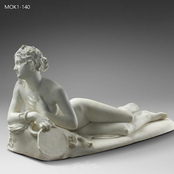 Lorenzo Bartolini Bacchante Marble Female Sculpture