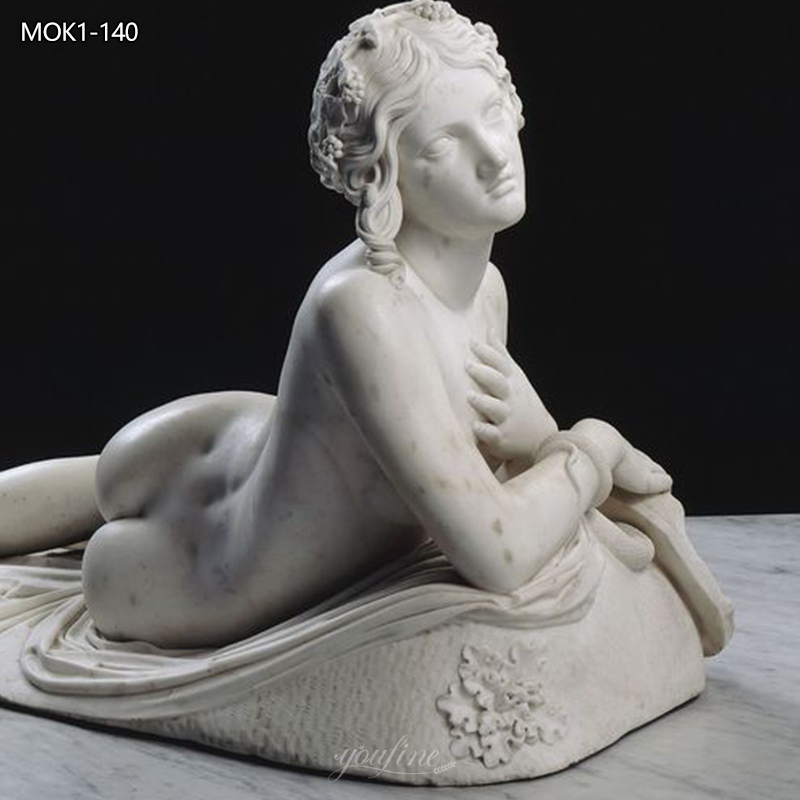 Lorenzo Bartolini Bacchante Marble Female Sculpture MOK1-140