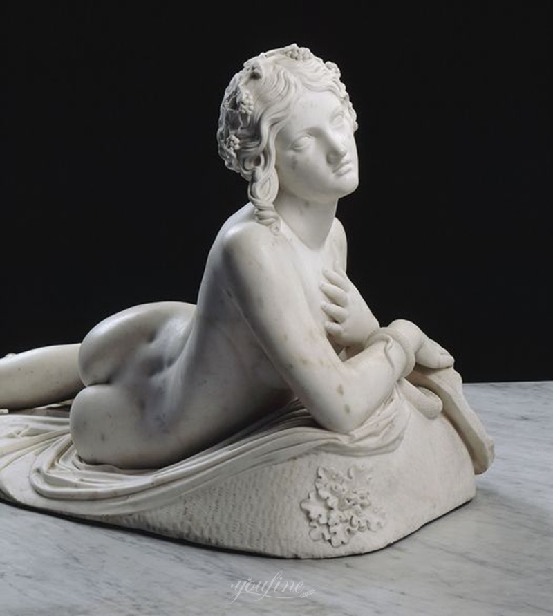 Lorenzo Bartolini marble female sculpture