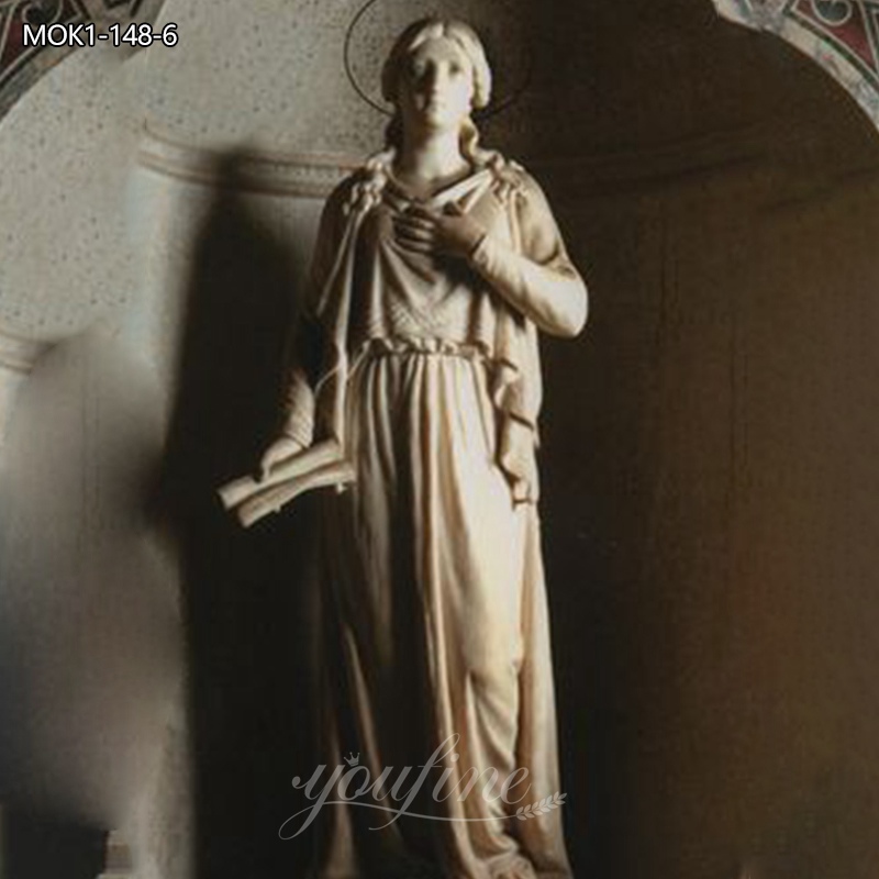 Marble Saint Cecilia Sculpture