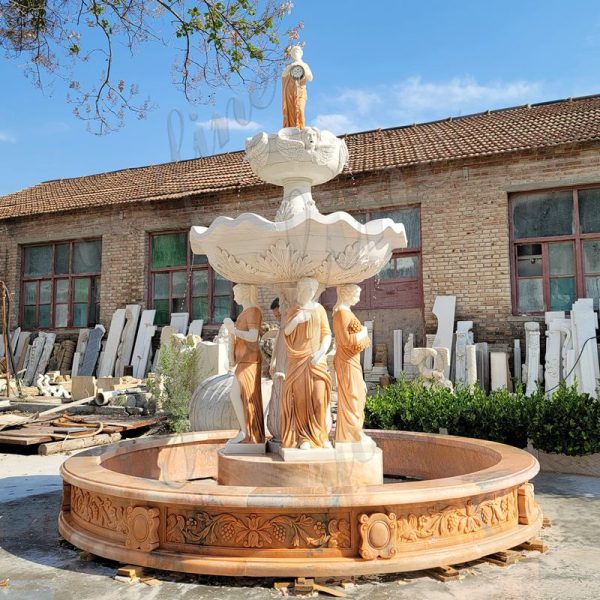 Marble Tiered figure Fountain