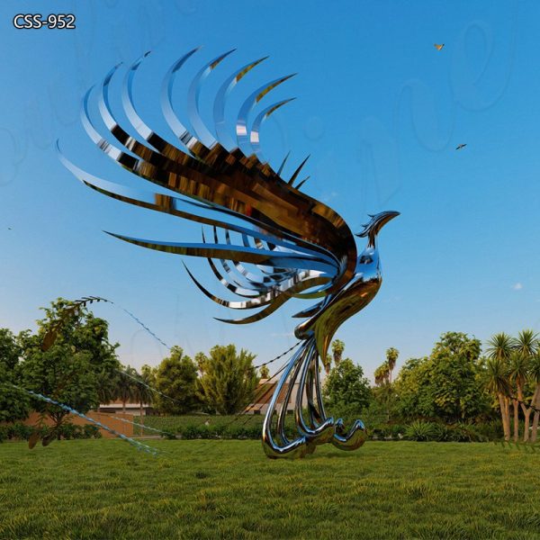Modern Metal Phoenix Sculpture with Durable Quality for Sale