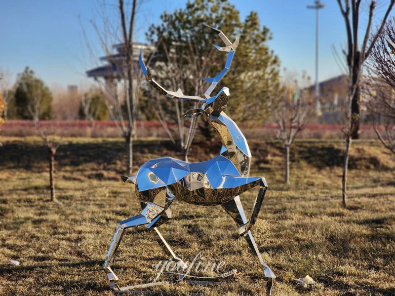 Outdoor Stainless Steel Deer Decoration