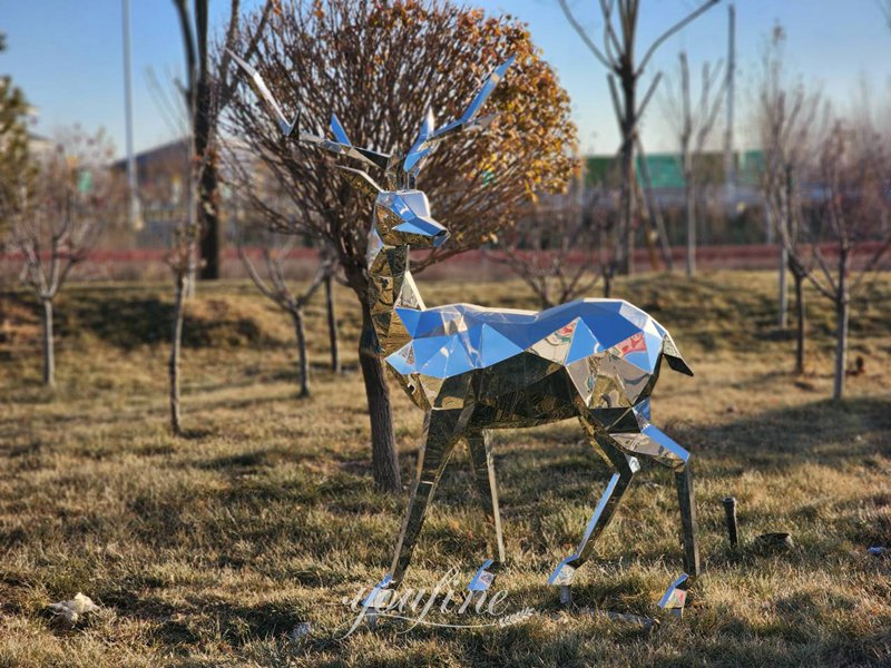 Outdoor Stainless Steel Deer Decoration