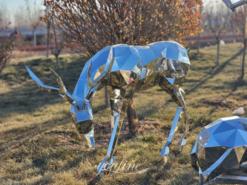 Outdoor Stainless Steel Deer Decoration