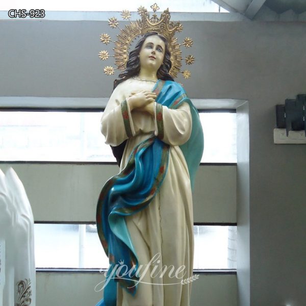 Popular White Marble Our Lady of the Assumption Statue