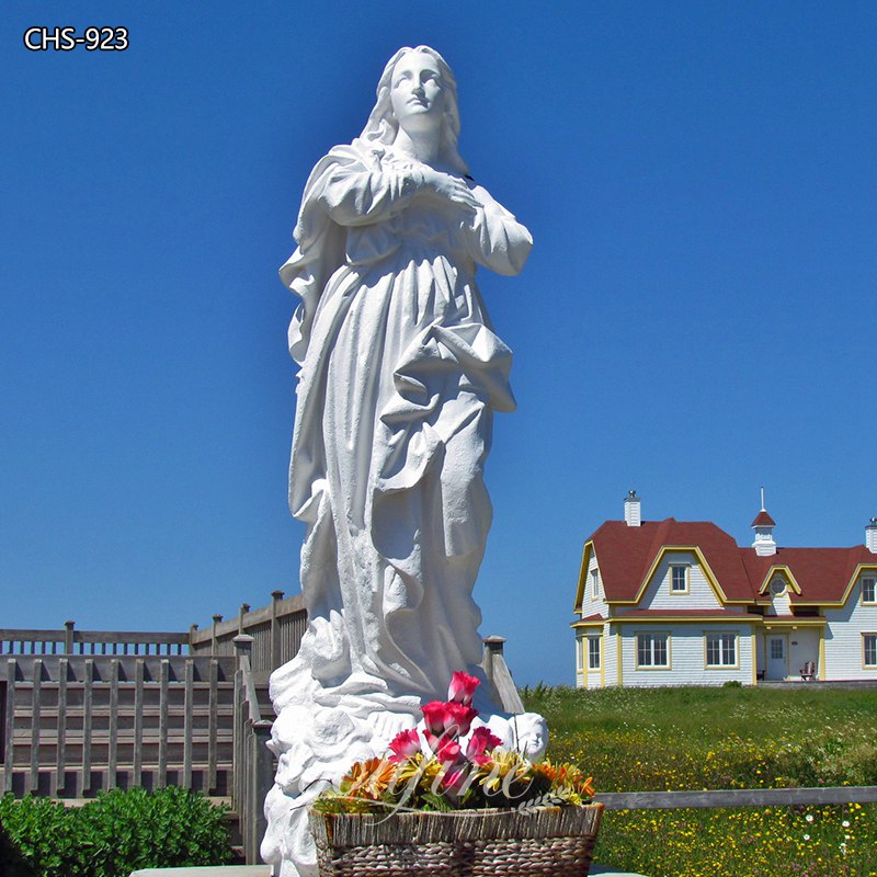 Popular White Marble Our Lady of the Assumption Statue