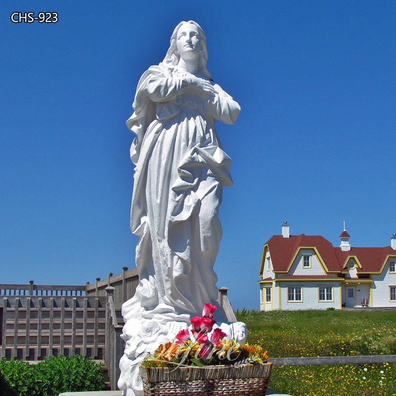 Popular White Marble Our Lady of the Assumption Statue