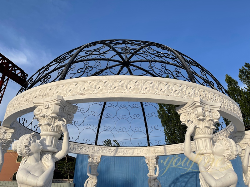 Gazebo with female statue