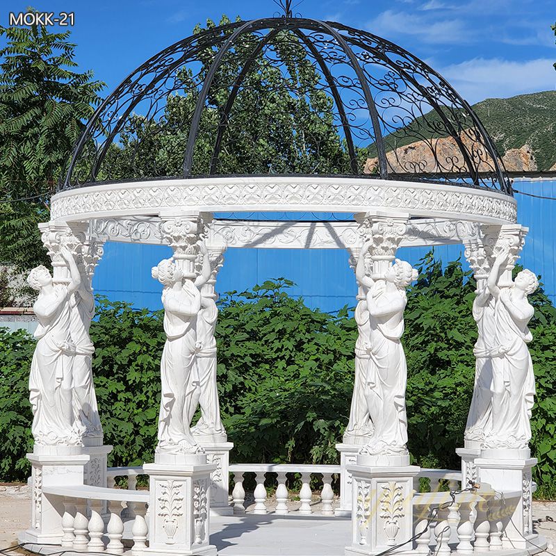high quality White Marble Gazebo for Garden