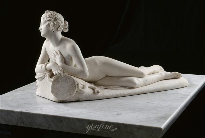 Lorenzo Bartolini marble female sculpture
