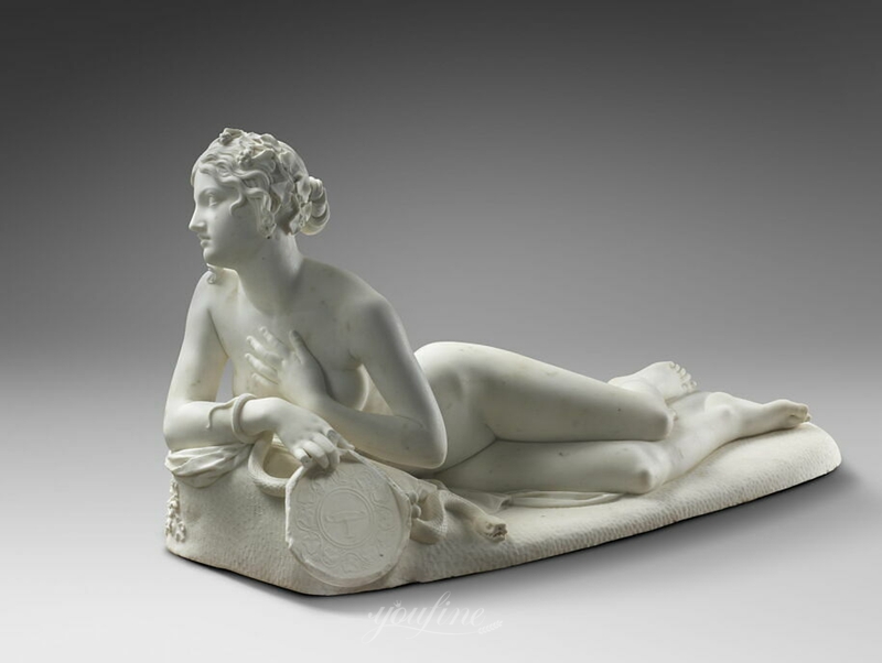 Lorenzo Bartolini marble female sculpture
