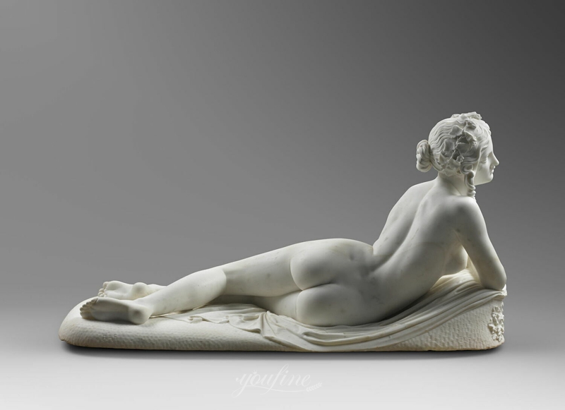 Lorenzo Bartolini marble female sculpture