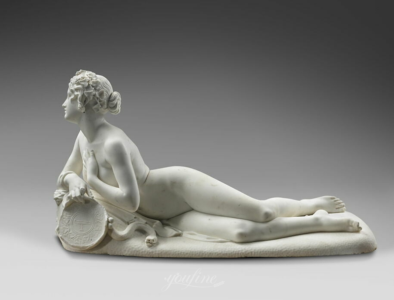 Lorenzo Bartolini marble female sculpture