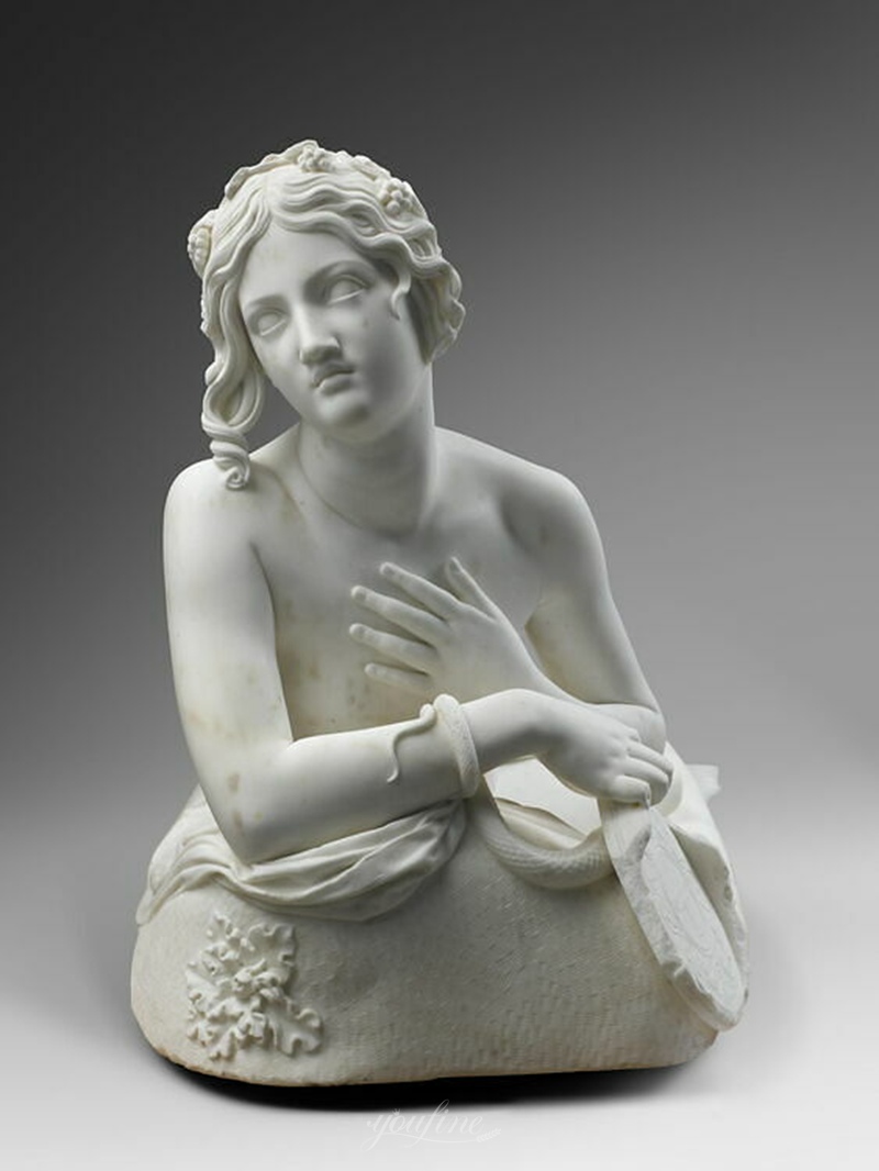 Lorenzo Bartolini marble female sculpture