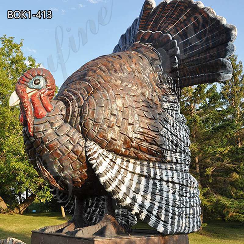 Bronze Worlds Largest Turkey Animal Statue Outdoor Decor for Sale BOK1