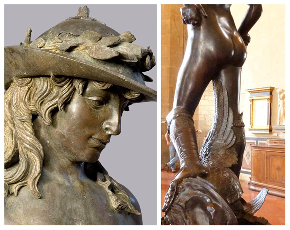 Renaissance David Griekse god standbeeld