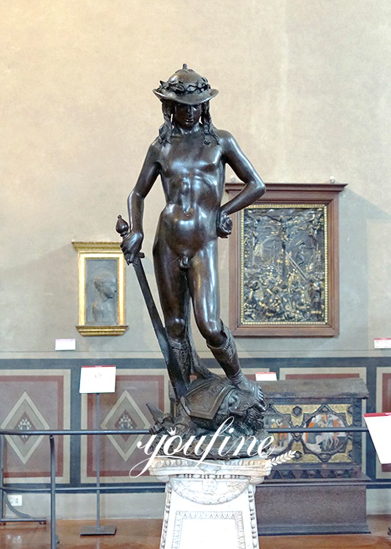 Renaissance Bronze Donatello David Statue Gallery Art BOK1418