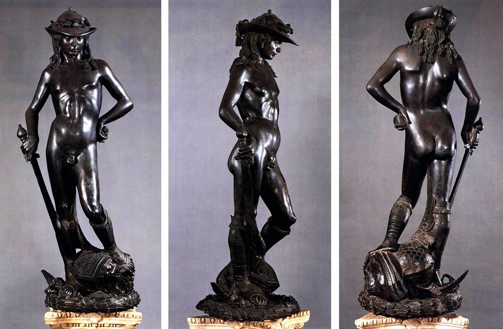Renaissance Donatello David bronzen sculpturen