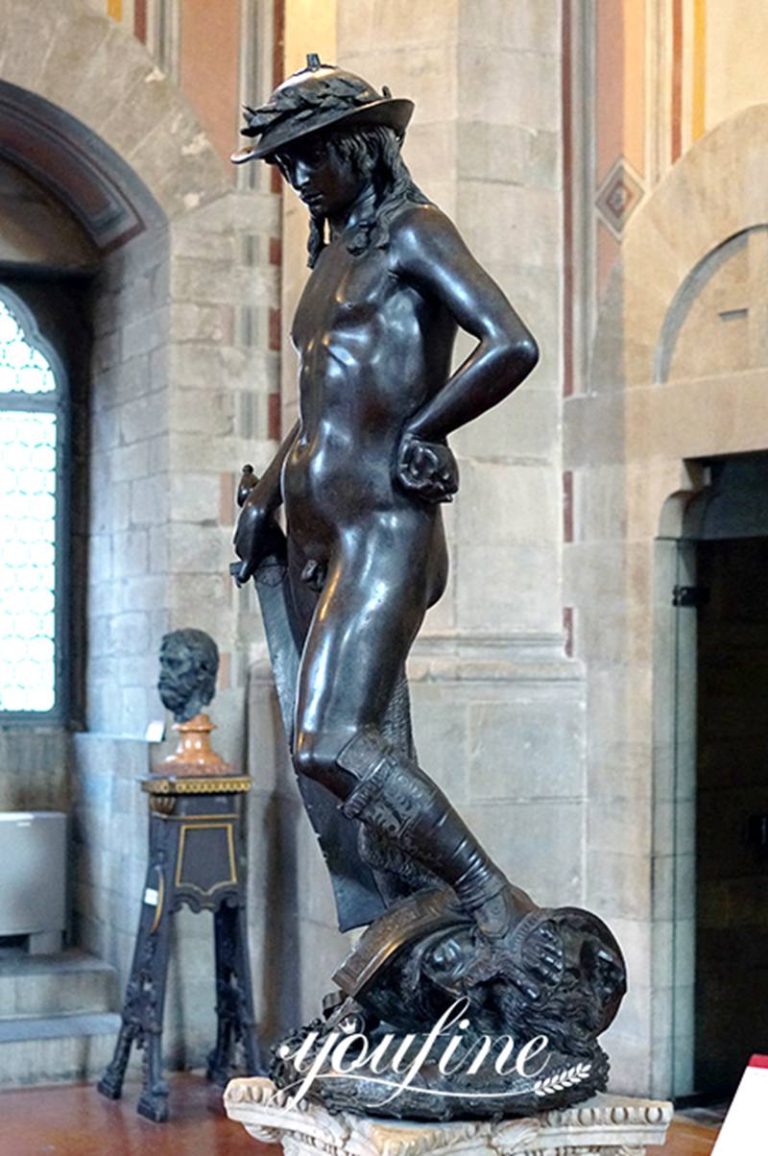 Renaissance Bronze Donatello David Statue Gallery Art BOK1418