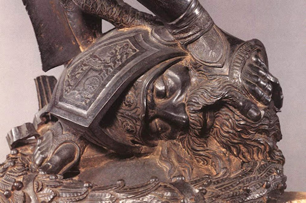 Detail van een Donatello-beeld uit de Renaissance