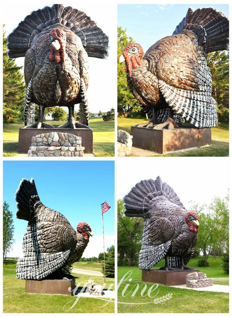 Bronze Worlds Largest Turkey Animal Statue Outdoor Decor for Sale BOK1