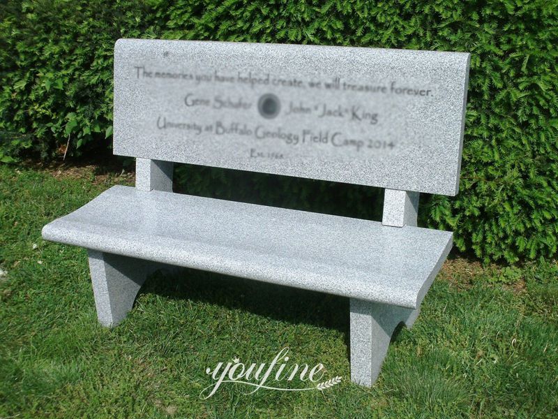 headstone with bench attached