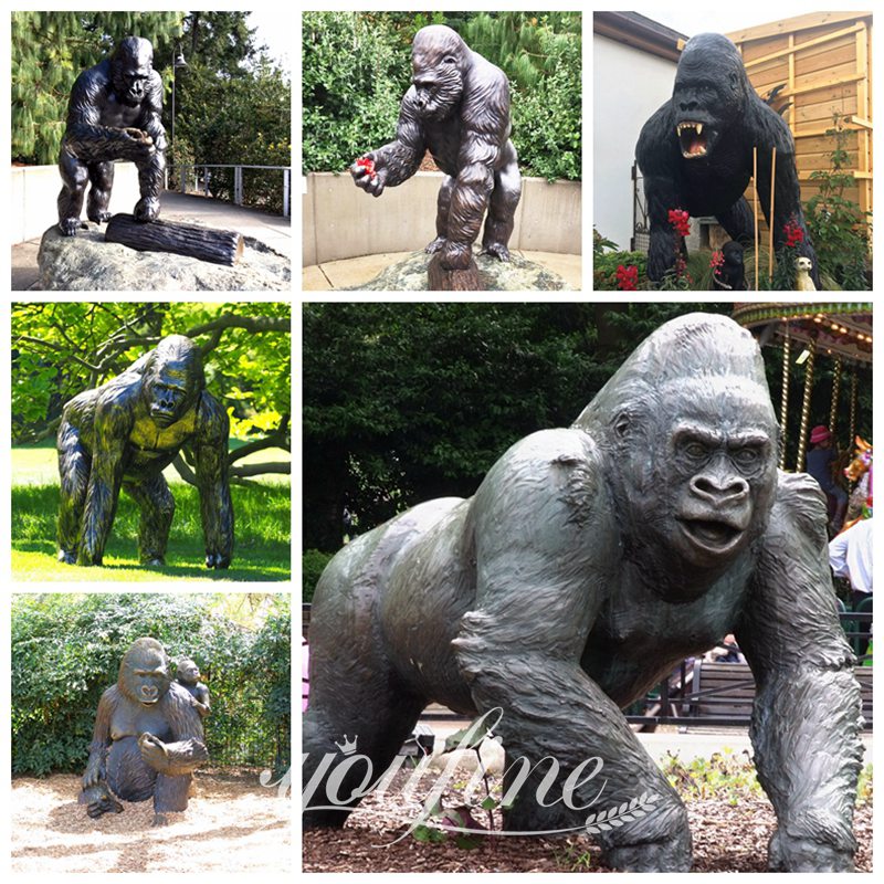 life size gorilla statue for sale-YouFine Sculpture