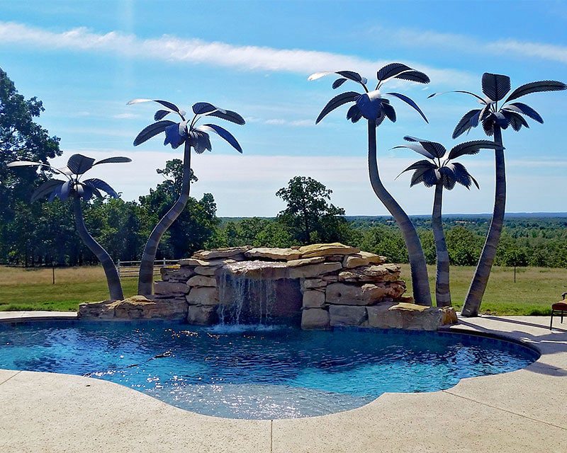 metal palm tree - YouFine Sculpture