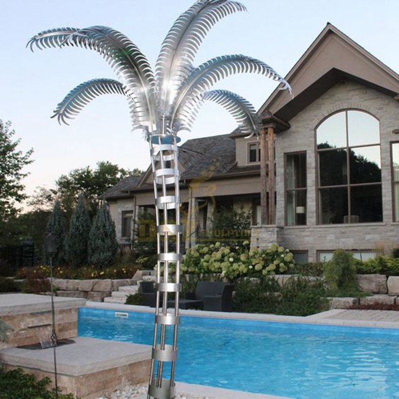 metal palm tree yard art - YouFine Sculpture