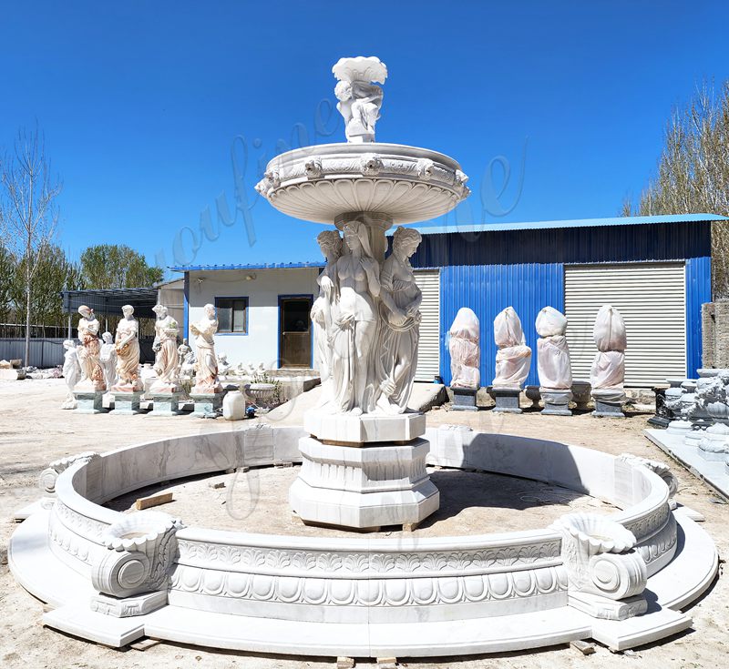 white female sculpture marble fountain