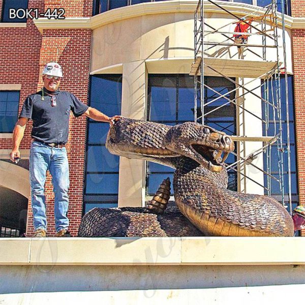 Bronze Rattler Sculpture-YouFine Sculpture