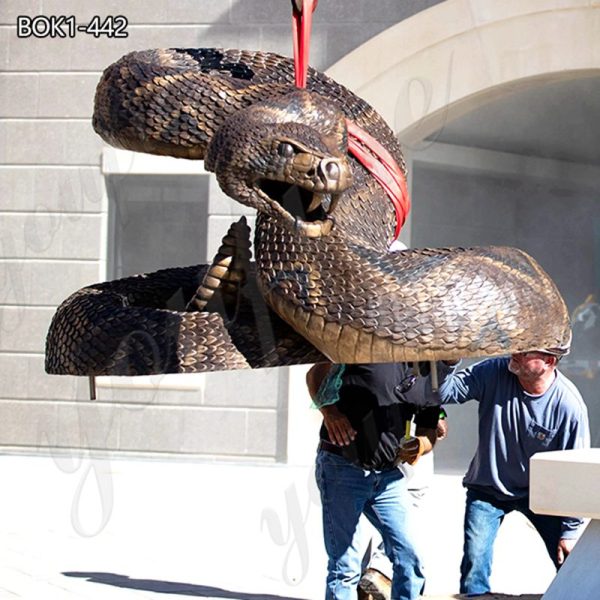Bronze ancient snake statue-YouFine Sculpture