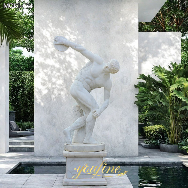 Classic Marble Discus Thrower Greek Sculpture for Sale