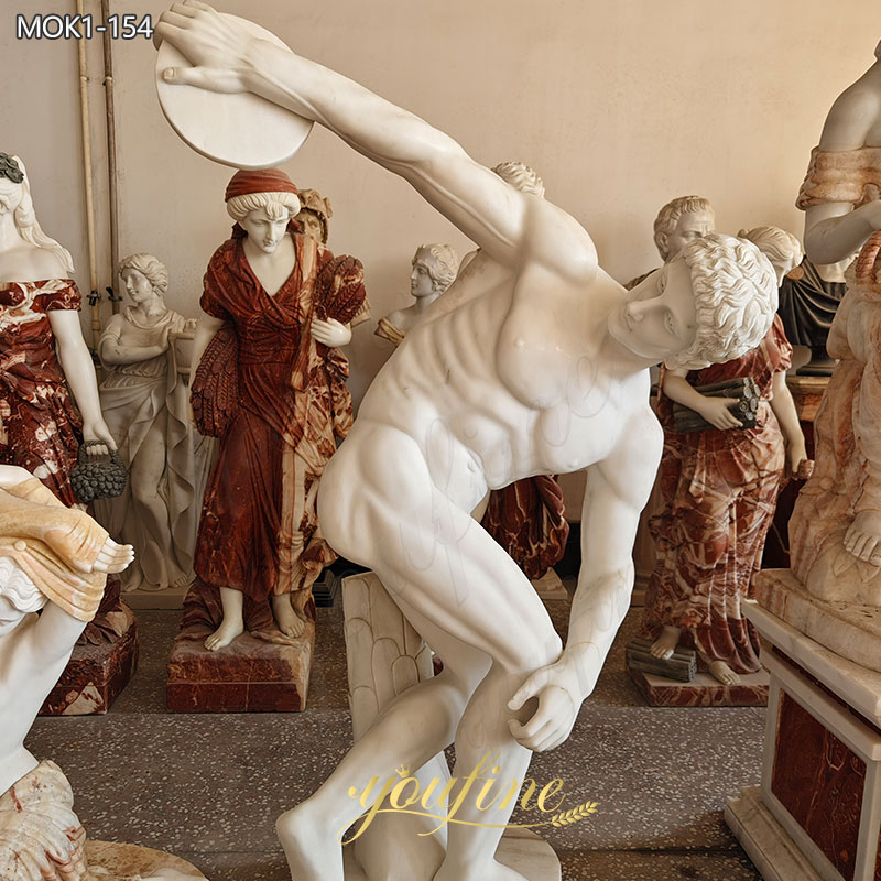 Classic Marble Discus Thrower Greek Sculpture