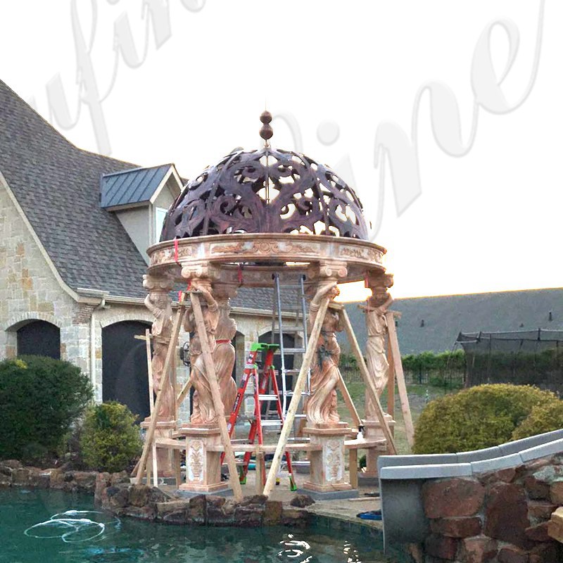 From China to Texas: A Stunning Marble Gazebo Finds Its Home