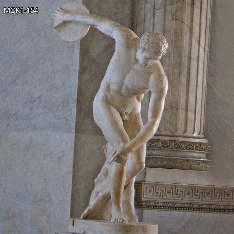 Marble Statue of Discus Thrower Timeless Decor for Sale MOK1-154