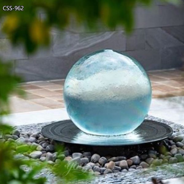 Modern acrylic sphere water fountain feature supplier