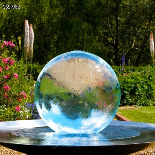 Modern acrylic sphere water fountain feature supplier