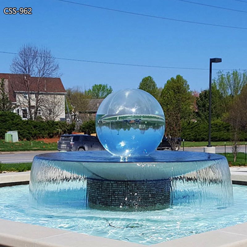 Modern acrylic sphere water fountain feature supplier
