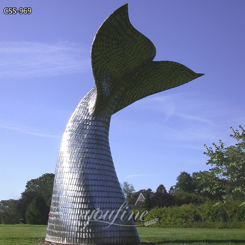 Masterpiece Stainless Steel Whale Tail Sculpture for Public CSS-969 