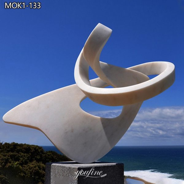 Unique Modern White Marble Abstract Sculpture Supplier MOK1-133