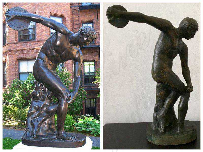 bronze discobolus sculpture