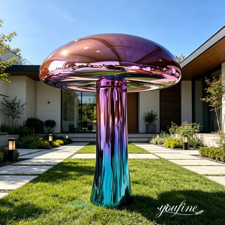 Colorful Metal Mushroom Sculpture for Garden Decor CSS-906