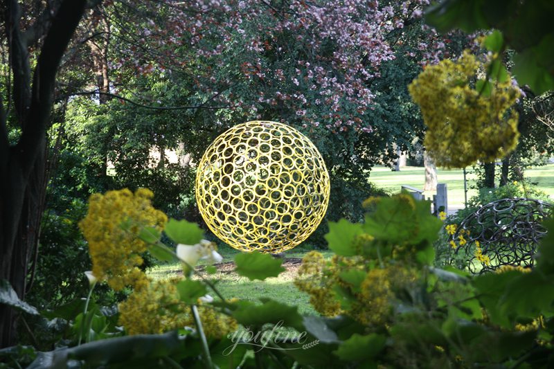 large decorative metal orbs