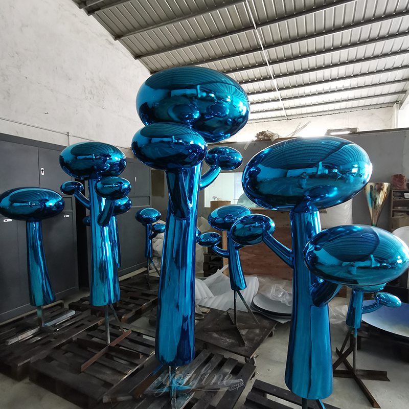 metal mushroom sculpture