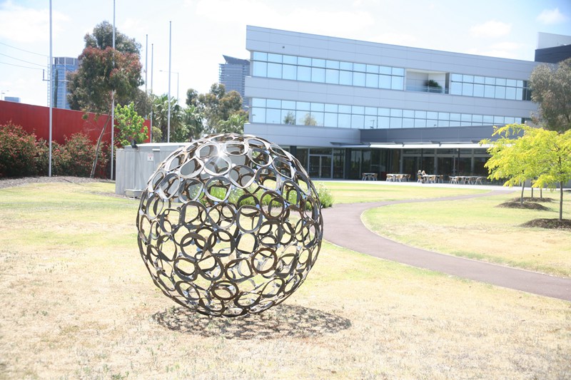 outdoor metal orb