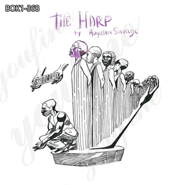 the harp statues-YouFine Sculpture