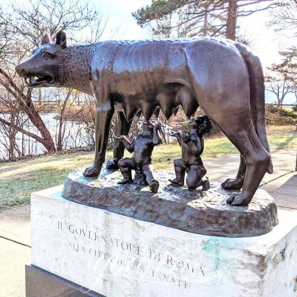 Bronze wolf statue-YouFine Sculpture